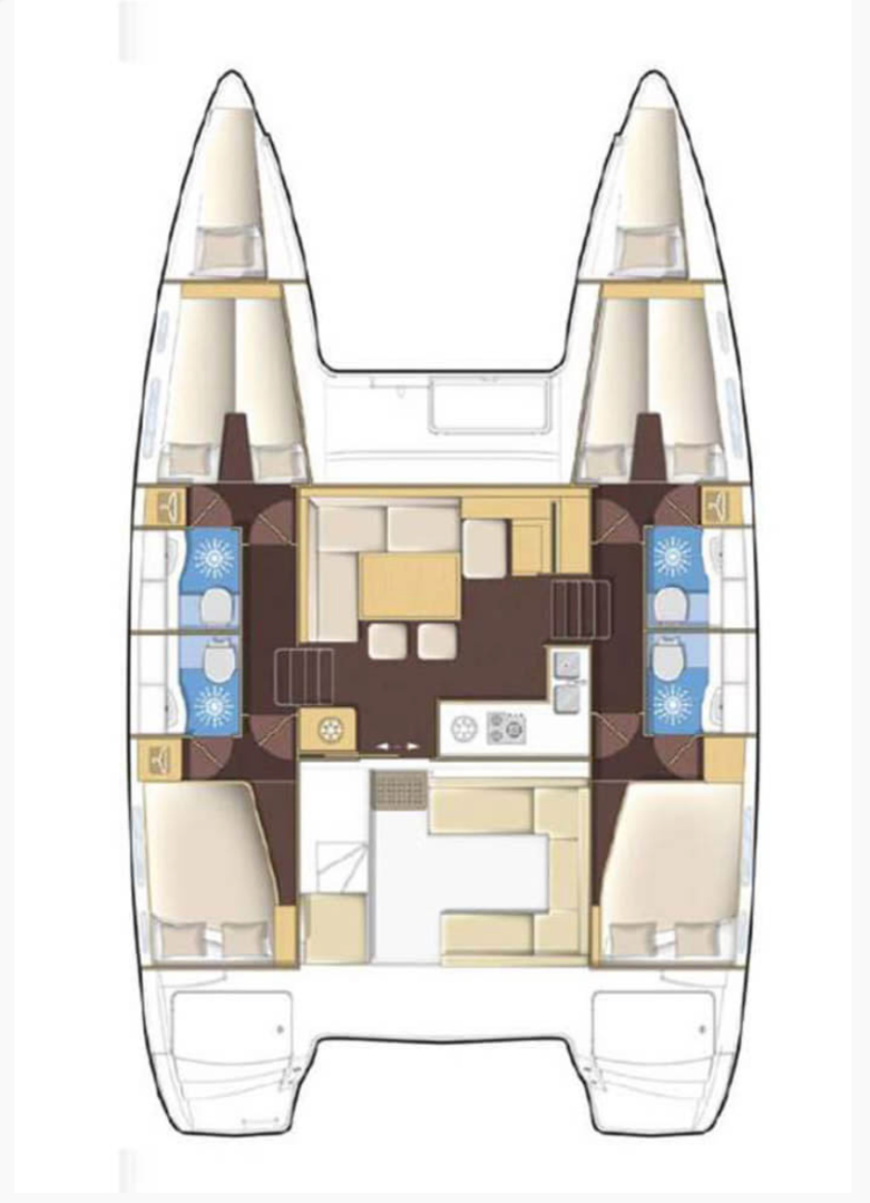 Verhuur Catamaran Lagoon met vaarbewijs