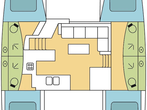 Verhuur Catamaran Fountaine Pajot met vaarbewijs