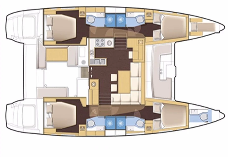 Verhuur Catamaran Lagoon met vaarbewijs