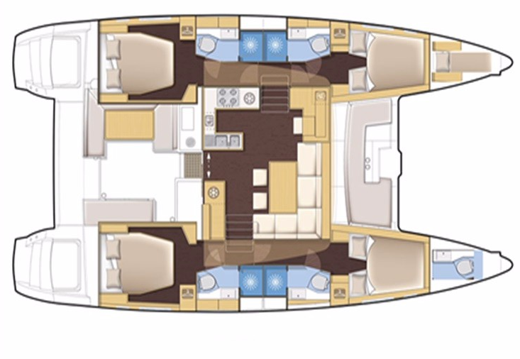 Verhuur Catamaran Lagoon met vaarbewijs