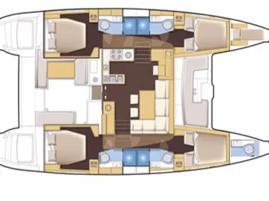 Verhuur Catamaran Lagoon met vaarbewijs