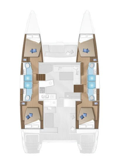 Verhuur Catamaran Lagoon met vaarbewijs