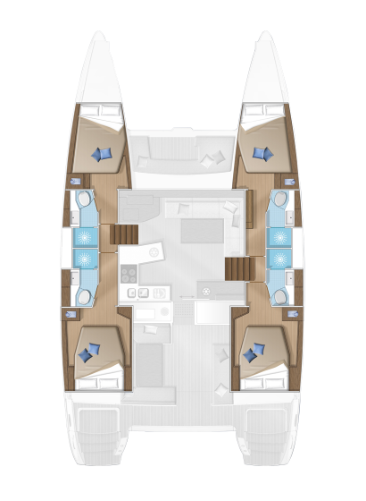 Verhuur Catamaran Lagoon met vaarbewijs