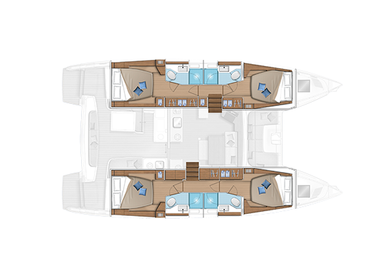 Verhuur Catamaran Lagoon met vaarbewijs