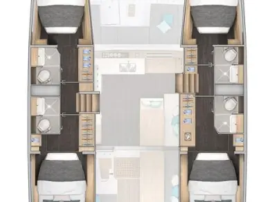 Verhuur Catamaran Lagoon met vaarbewijs