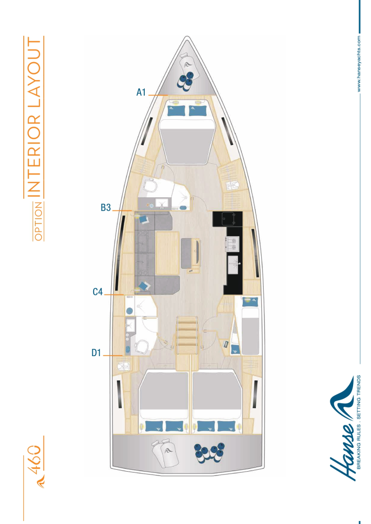 Verhuur Zeilboot in Marseille - Hanse Hanse 460