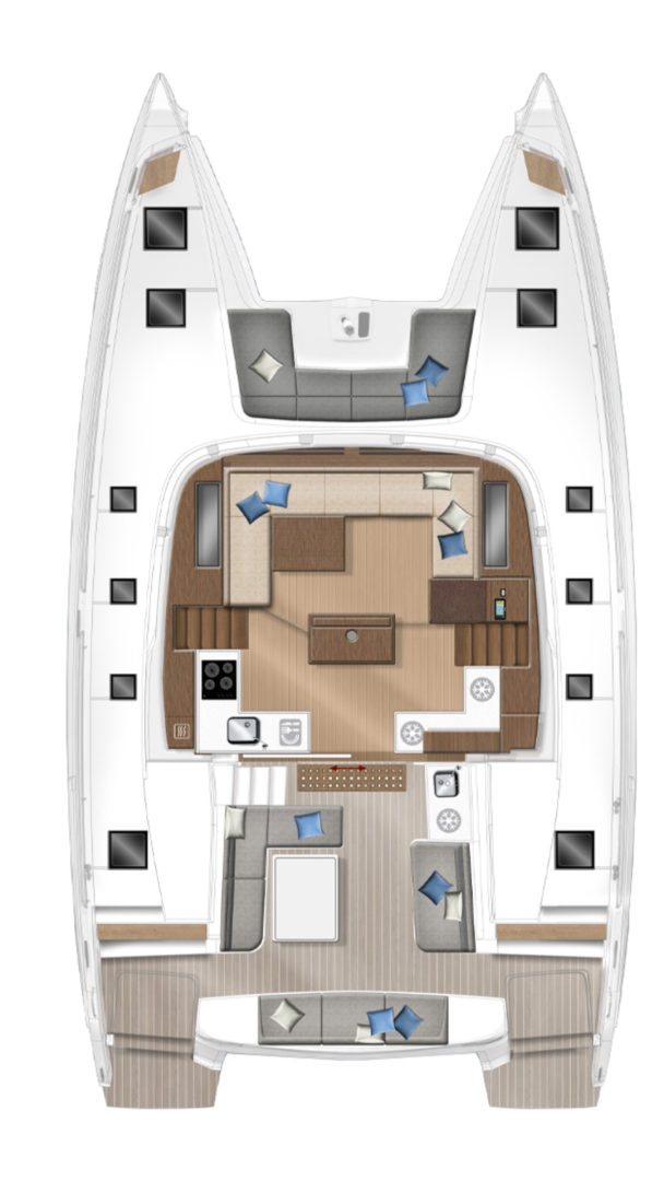 Verhuur Catamaran Lagoon met vaarbewijs