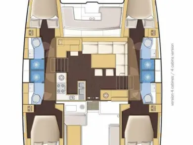 Verhuur Catamaran Lagoon met vaarbewijs