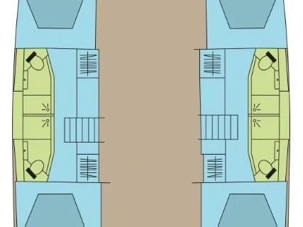 Verhuur Catamaran in Komolac - Fountaine Pajot Elba 45