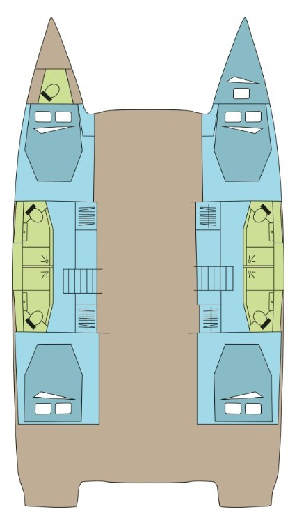 Verhuur Catamaran in Komolac - Fountaine Pajot Elba 45