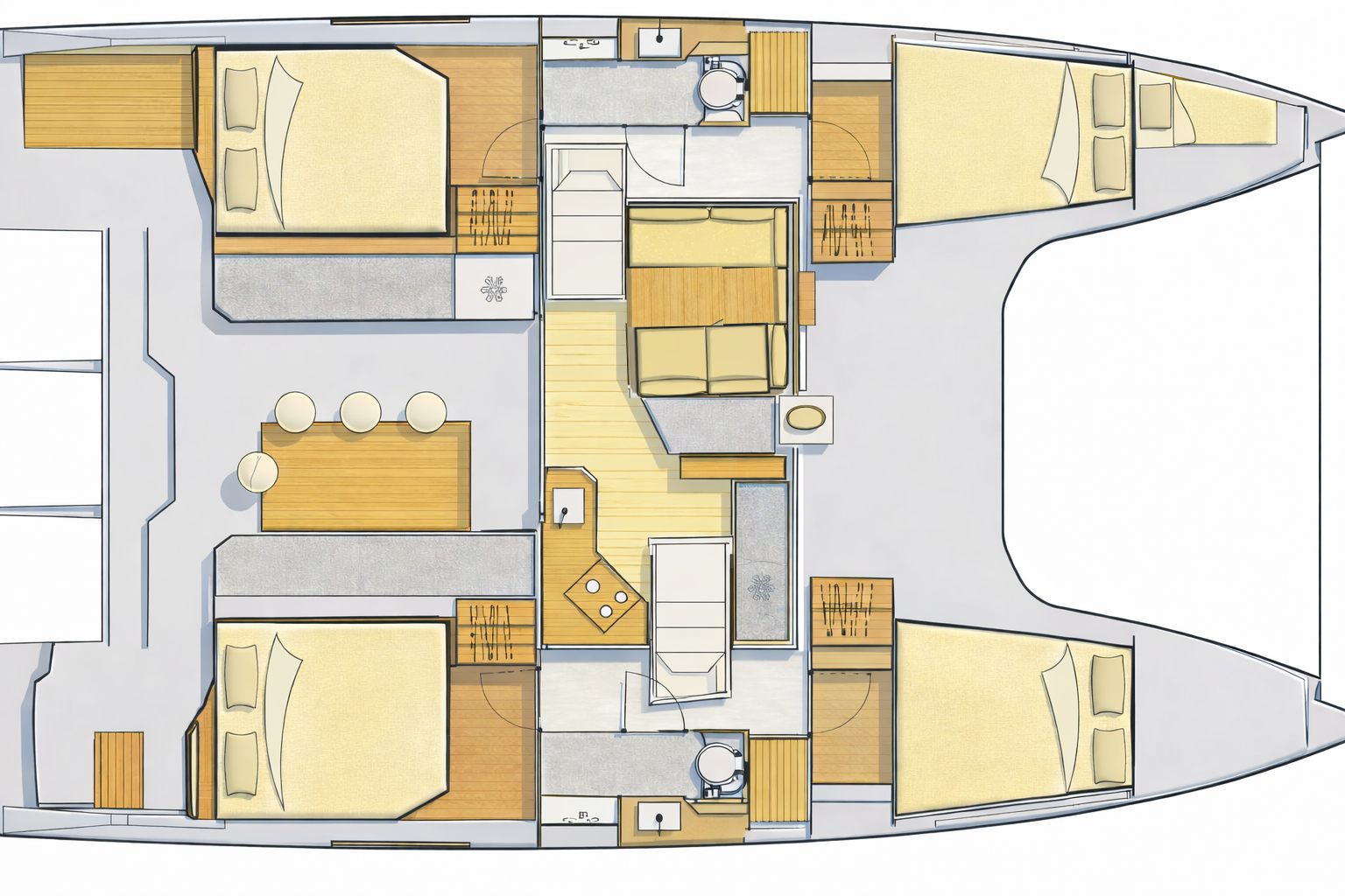 Verhuur Catamaran Nautitech met vaarbewijs