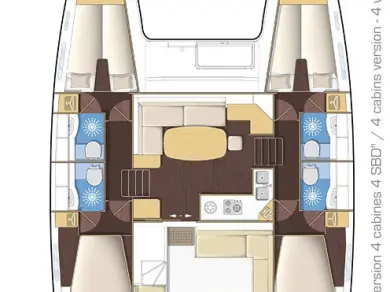Verhuur Catamaran in Turgutreis - Lagoon Lagoon 400 S2