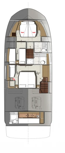 Huur een Jeanneau Prestige 520 Flybridge - 3 + 1 cab. in Split