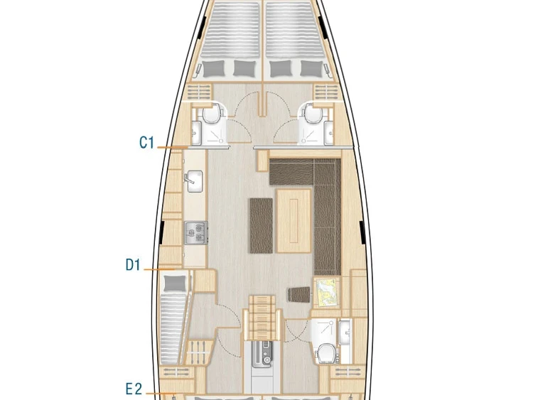 Huur Zeilboot met of zonder schipper Hanse in Kaštela