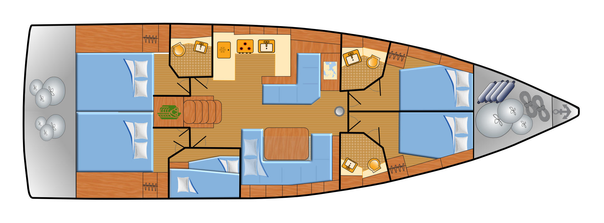 Verhuur Zeilboot Bénéteau met vaarbewijs