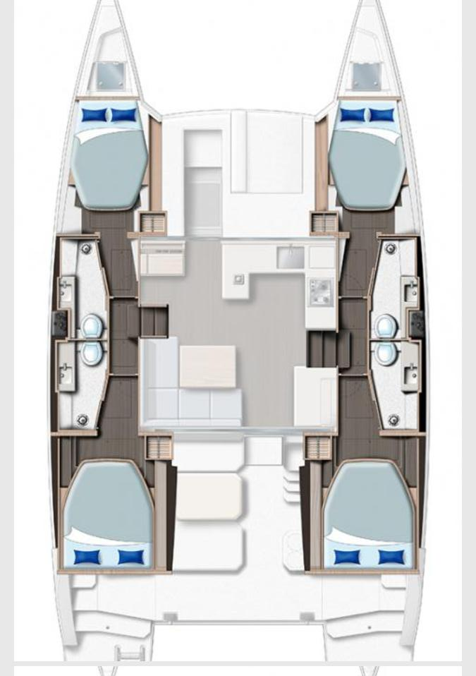 Verhuur Catamaran in Furnari - Leopard Catamarans / Robertson & Caine Leopard 42 - 4 cab.