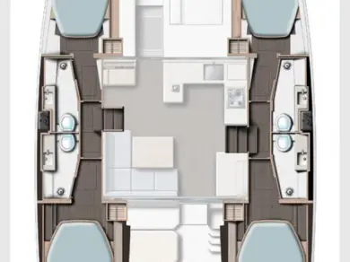 Verhuur Catamaran in Furnari - Leopard Catamarans / Robertson & Caine Leopard 42 - 4 cab.