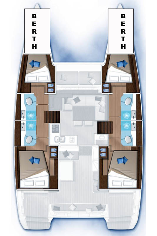 Verhuur Catamaran Lagoon met vaarbewijs