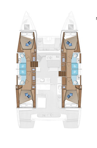 Verhuur Catamaran Lagoon met vaarbewijs