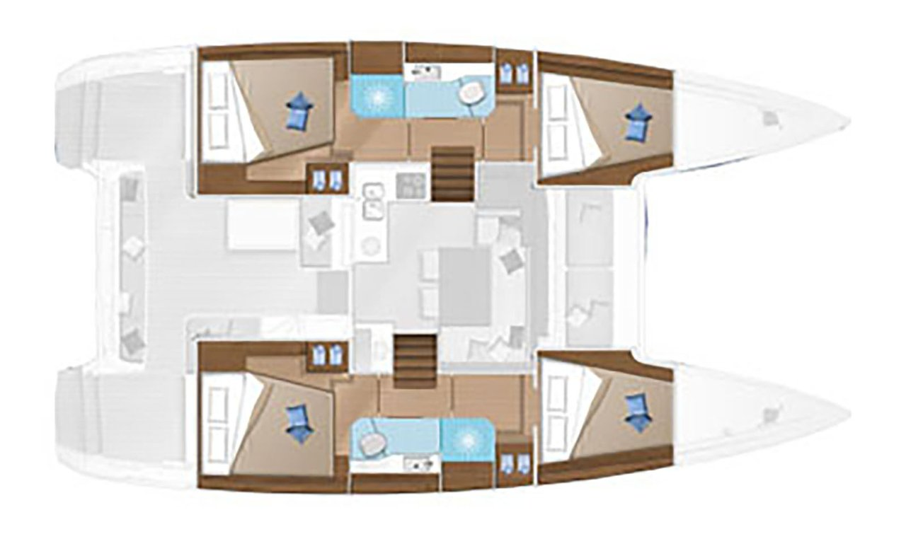 Verhuur Catamaran Lagoon met vaarbewijs