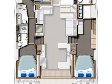 Verhuur Motorboot in Eden Island - Leopard Catamarans / Robertson & Caine Leopard 53 - OW