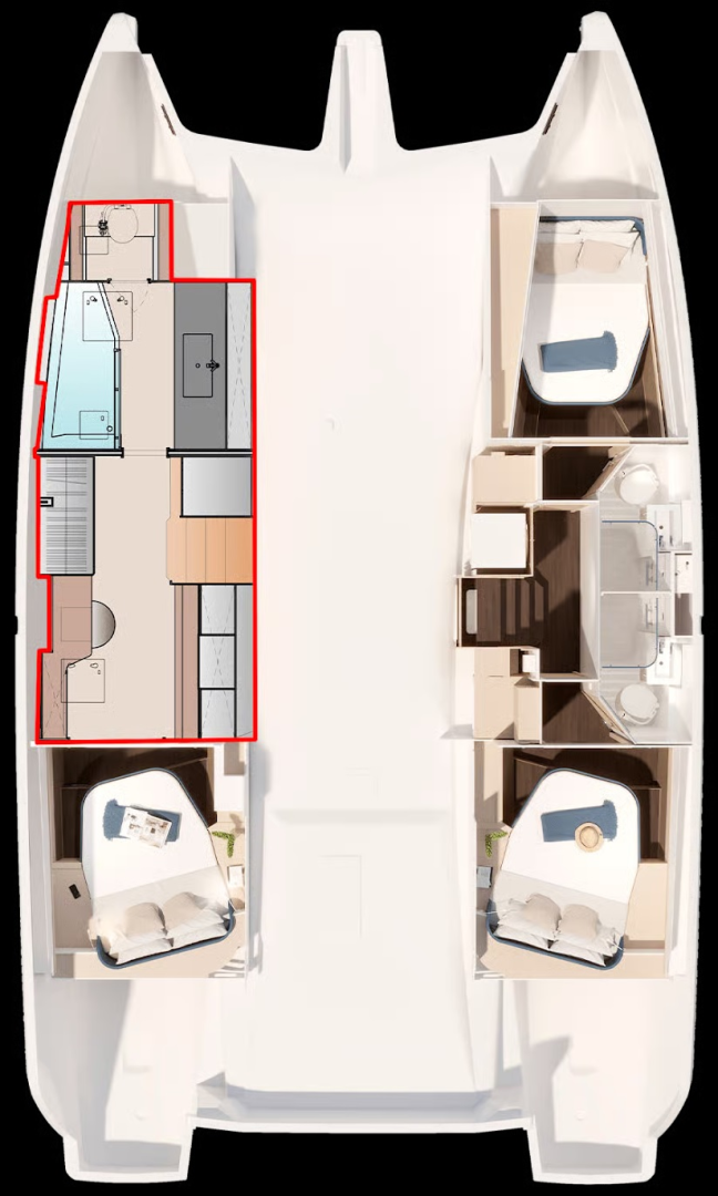 Huur een Fountaine Pajot Fountaine Pajot FP 44 Maestro - 3 + 2 cab. in Nassau