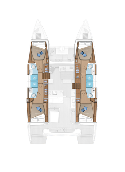 Lagoon Lagoon 46 te huur van particulier of professional in Le Marin