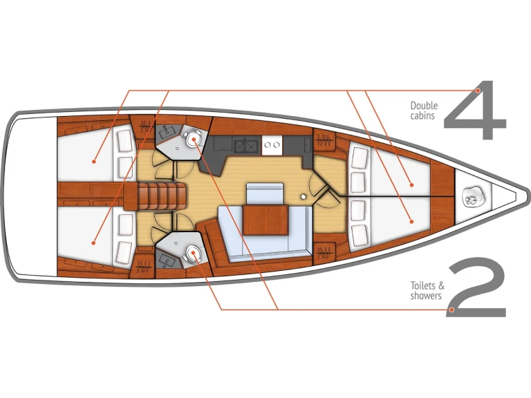 Bootverhuur Mrčevac goedkoop Oceanis 45