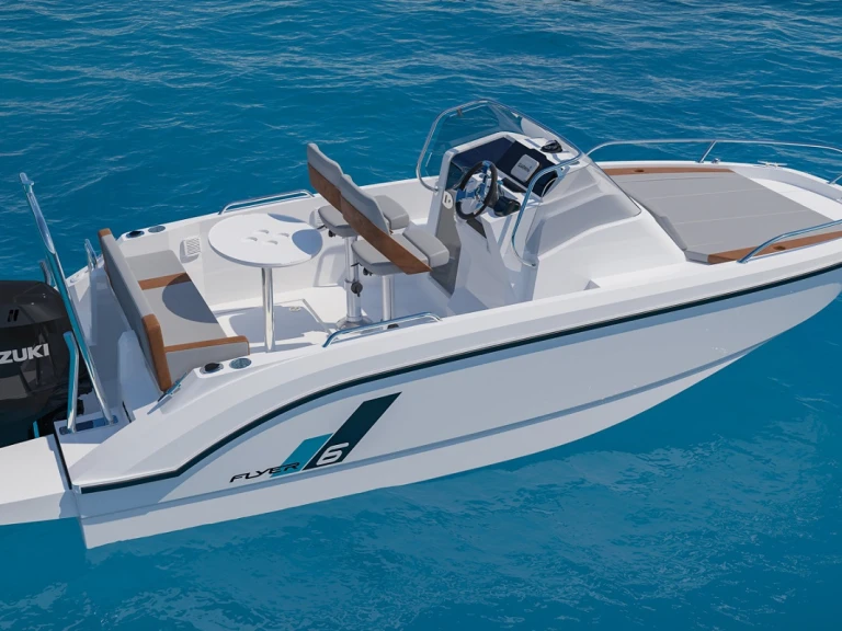 Verhuur Motorboot in Port Olímpic of Barcelona - Bénéteau Flyer 6.6 SUNdeck