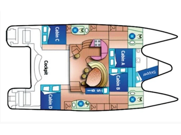Verhuur Catamaran in Lefkáda - Alliaura-Marine Privilege 465