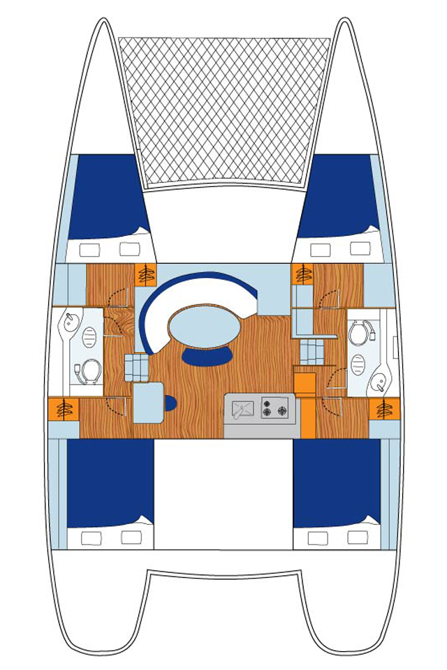 Verhuur Catamaran Lagoon met vaarbewijs