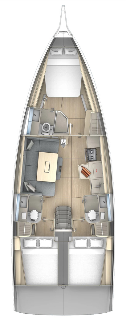 Bootverhuur Trogir goedkoop Dufour 41