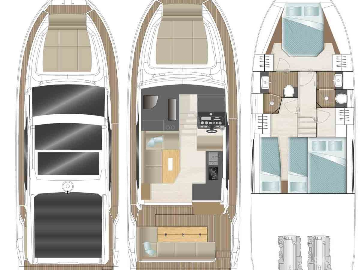Verhuur Jacht in Biograd na Moru - Sealine Sealine C390