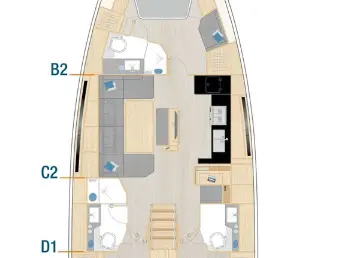 Huur een Hanse Hanse 460 in Lefkáda