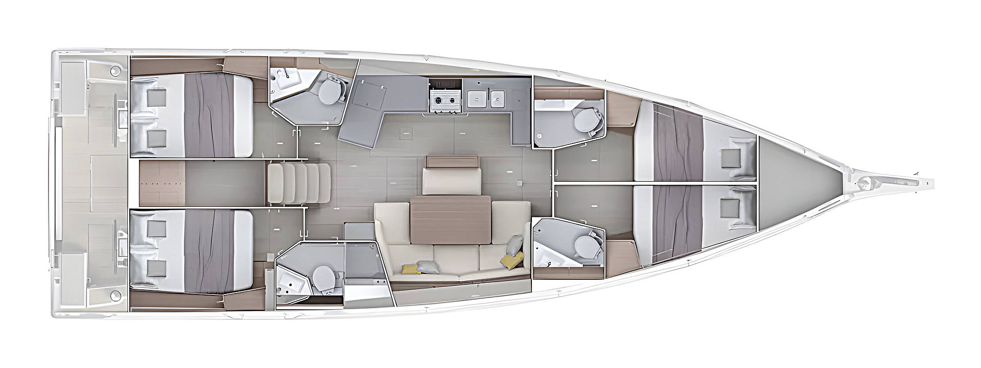 Verhuur Zeilboot in Rogoznica - Bénéteau Oceanis 47 - 4 cab.