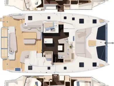 Verhuur Catamaran Fountaine Pajot met vaarbewijs