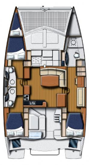 Leopard Catamarans / Robertson & Caine Leopard 45 - 3 + 1 cab. te huur van particulier of professional in Seget Donji