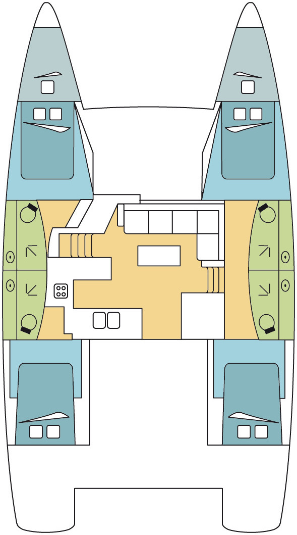 Verhuur Catamaran Fountaine Pajot met vaarbewijs