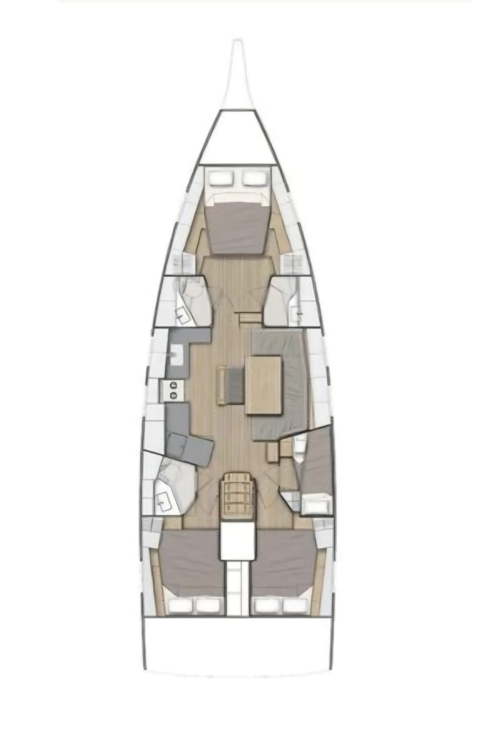 Huur een Bénéteau Oceanis 47 - 4 cab. in Seget Donji