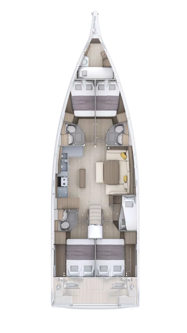 Bénéteau Oceanis 52 - 6 cab. te huur van particulier of professional in Gouviá