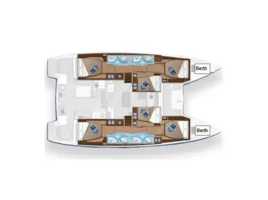 Verhuur Catamaran Lagoon met vaarbewijs