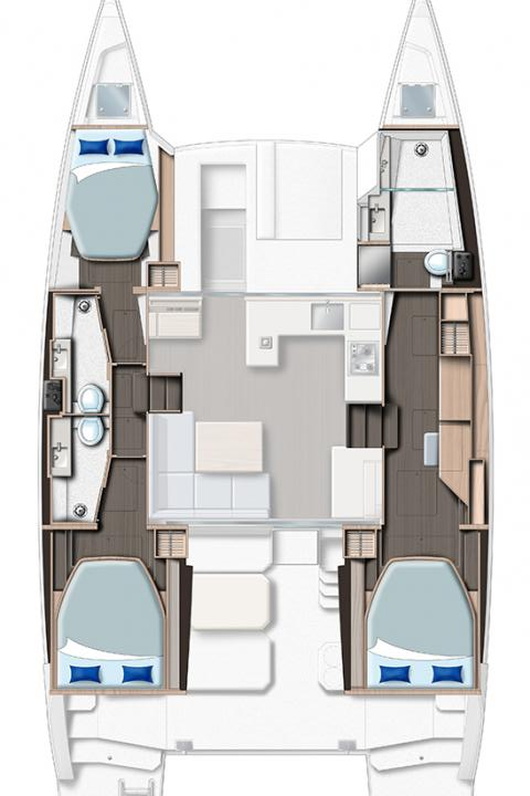 Huur een Leopard Catamarans / Robertson & Caine Leopard 42 - 3 cab. in Saint-Raphaël