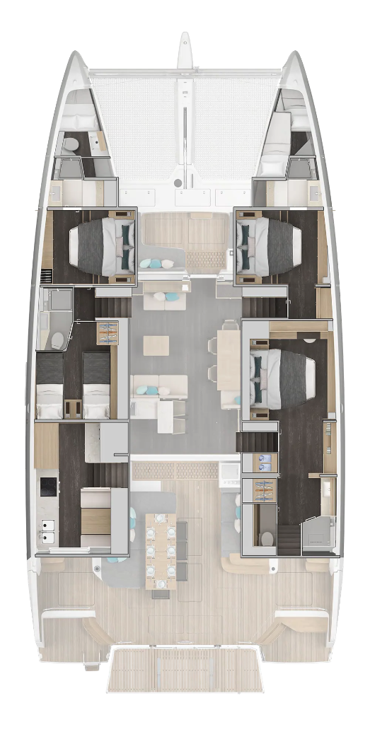 Verhuur Catamaran Lagoon met vaarbewijs