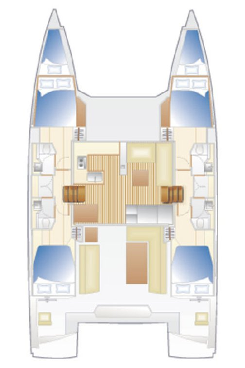 Verhuur Catamaran Nautitech met vaarbewijs