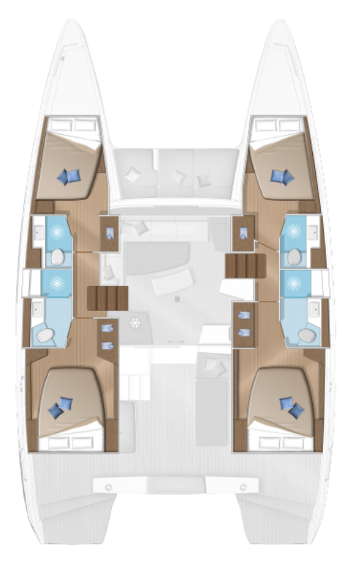 Verhuur Catamaran Lagoon met vaarbewijs