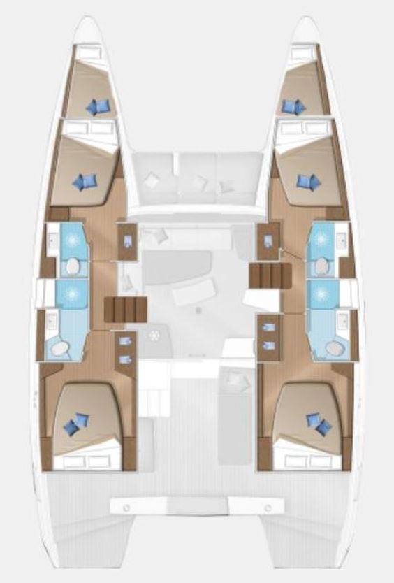 Verhuur Catamaran Lagoon met vaarbewijs