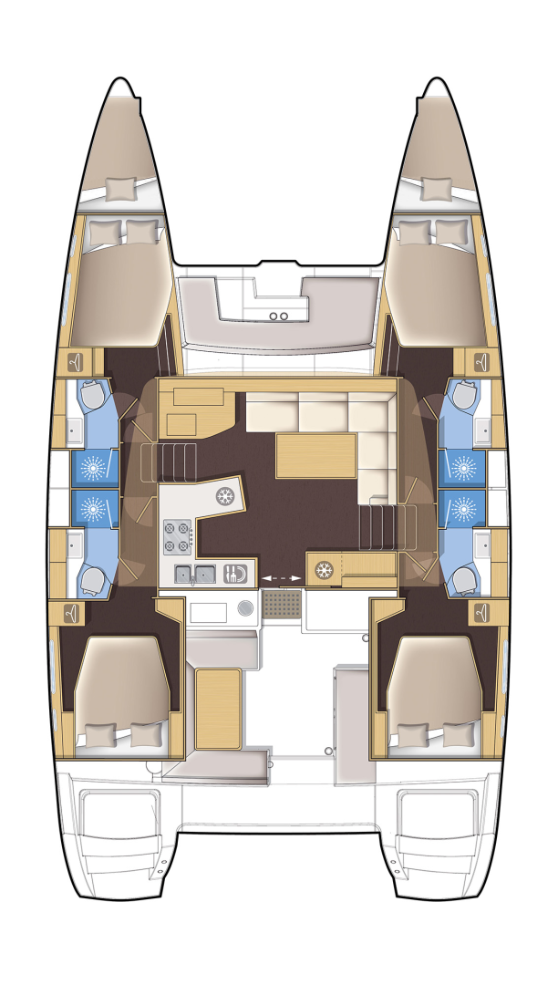 Jachthuur in Gouviá - Lagoon Lagoon 450 F via SamBoat