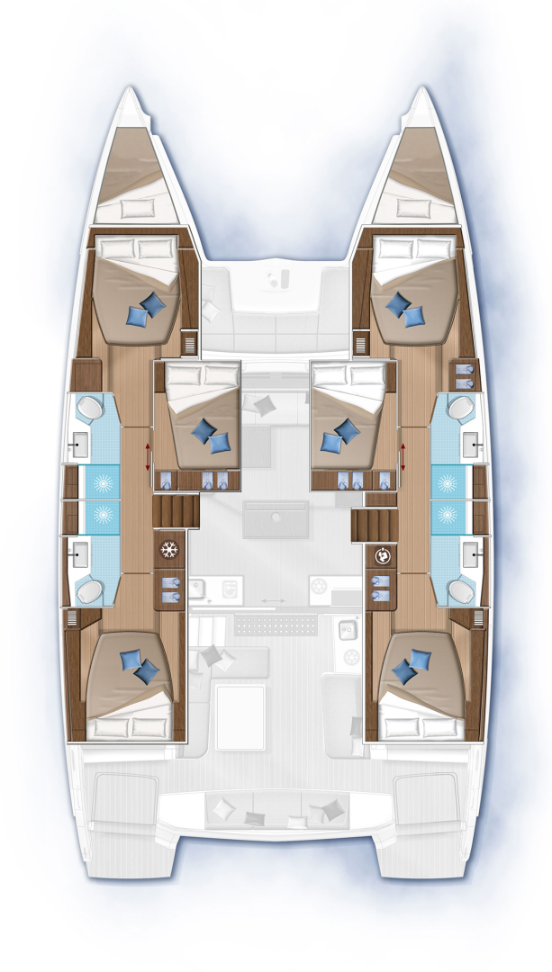 Verhuur Catamaran Lagoon met vaarbewijs