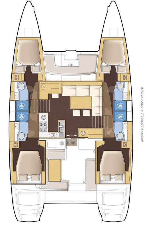Verhuur Catamaran Lagoon met vaarbewijs