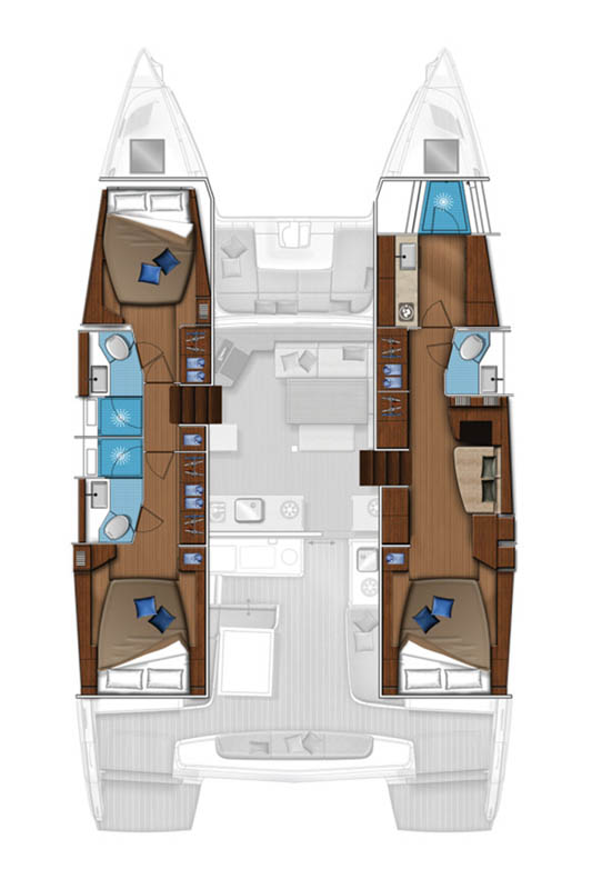 Verhuur Catamaran in Marsh Harbour - Lagoon Lagoon 46